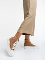 Yustina tevebarna női tornacipő textil anyagból