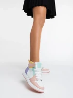 Saskia fehér és rózsaszín női sport cipő  ökológiai bőrből