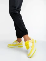 Milla fehér és sárga női sport cipő ökológiai bőrből