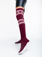 Alisa gránátszínű, női sport cipő,  textil anyagból