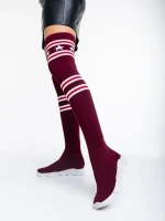 Alisa gránátszínű, női sport cipő,  textil anyagból