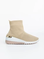 Maren bézs női sport cipő textil anyagból