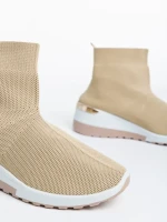 Maren bézs női sport cipő textil anyagból