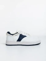 Verdell fehér és tengerészkék férfi sport cipő ökológiai bőrből