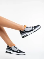 Mariapia fekete női sport cipő ökológiai bőrből