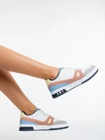 Mariapia fehér és szürke női sport cipő ökológiai bőrből