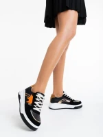 Anuja fekete női sport cipő ökológiai bőrből