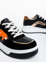 Anuja fekete női sport cipő ökológiai bőrből