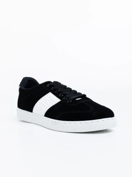 Lyndon fekete férfi sport cipő ökológiai bőrből