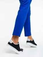 Giorgina fekete, női sport cipő,  ökológiai bőrből