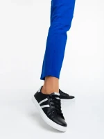 Virva fekete női sport cipő ökológiai bőrből