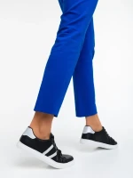 Virva fekete női sport cipő ökológiai bőrből