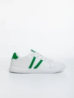 Virva fehér és zöld női sport cipő ökológiai bőrből