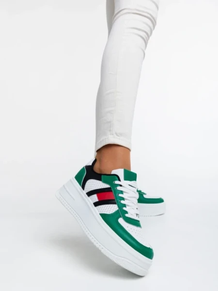 Ayano zöld női sport cipő ökológiai bőrből