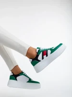 Ayano zöld női sport cipő ökológiai bőrből