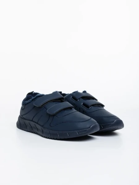 Osman tengerészkék, férfi sport cipő, ökológiai bőrből