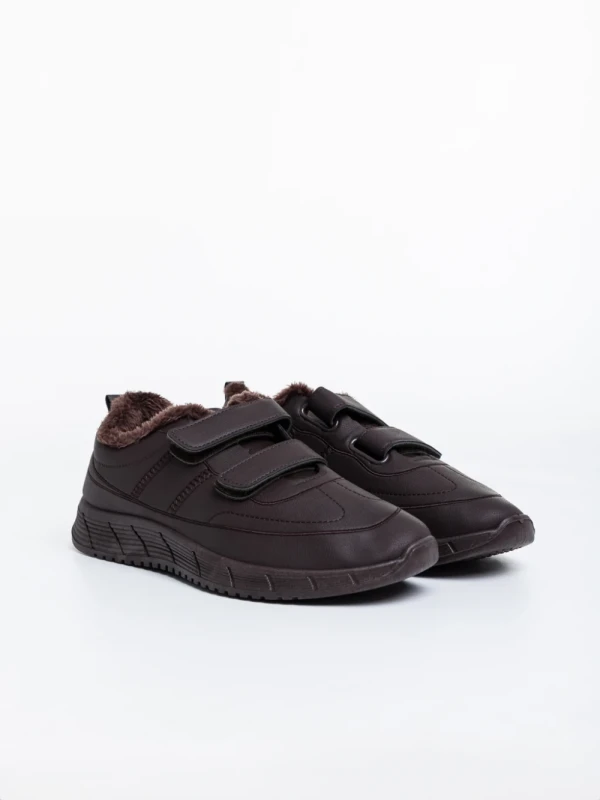 Tristian barna, férfi sport cipő, ökológiai bőrből