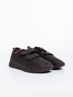 Tristian barna, férfi sport cipő, ökológiai bőrből