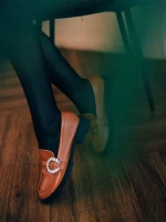 Rozarie tevebarna, női félcipő, ökológiai bőrből