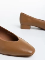 Parvina tevebarna női magassarkú cipő ökológiai bőrből