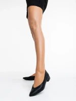 Ilinka fekete női balerina ökológiai bőrből