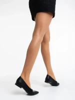 Ilinka fekete női balerina ökológiai bőrből