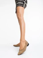 Ilinka leopárd mintás női balerina textil anyagból