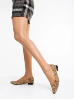 Ilinka leopárd mintás női balerina textil anyagból