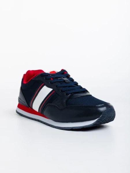 Cassio kék férfi sport cipő ökológiai bőrből és textil anyagból