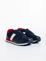 Cassio kék férfi sport cipő ökológiai bőrből és textil anyagból