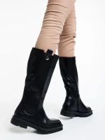 Nerita fekete női csizma ökológiai bőrből