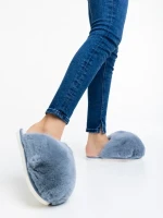 Donisha szürke, női papucs szintetikus szőrméből