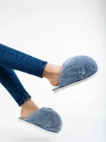 Donisha szürke, női papucs szintetikus szőrméből