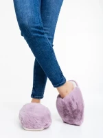 Donisha lila, női papucs szintetikus szőrméből