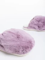 Donisha lila, női papucs szintetikus szőrméből