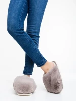 Donisha bézs, női papucs szintetikus szőrméből