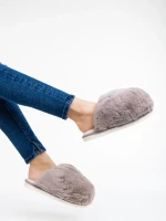 Donisha bézs, női papucs szintetikus szőrméből