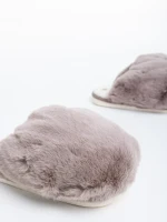 Donisha bézs, női papucs szintetikus szőrméből