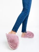 Donisha  rózsaszín, női papucs szintetikus szőrméből