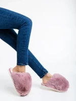 Donisha  rózsaszín, női papucs szintetikus szőrméből