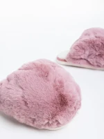 Donisha  rózsaszín, női papucs szintetikus szőrméből