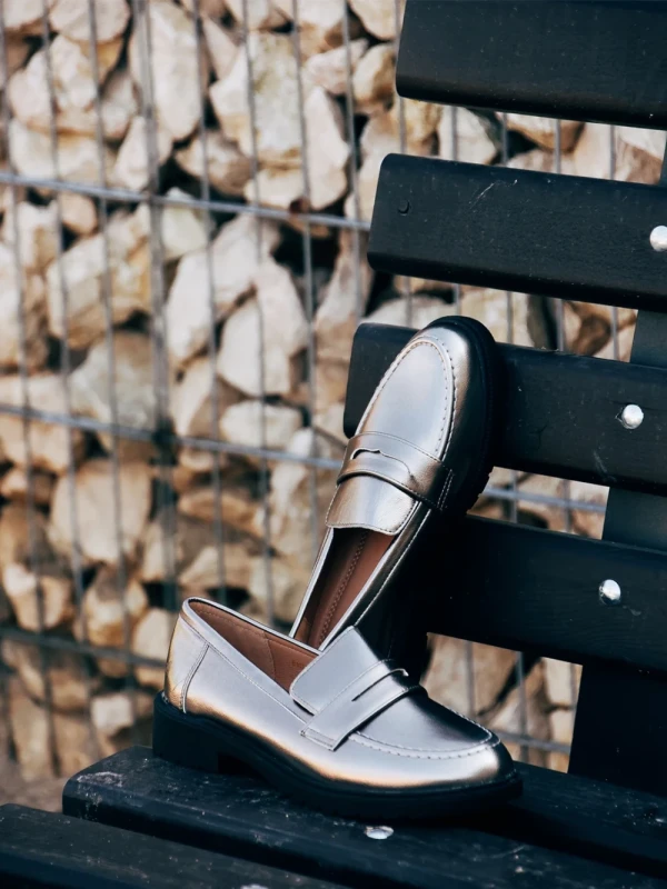 Yadra szürke, női félcipő, ökológiai bőrből