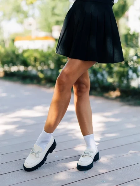 Nanette világos bézs, női félcipő, ökológiai bőrből