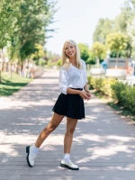 Nanette világos bézs, női félcipő, ökológiai bőrből