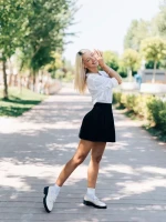 Nanette világos bézs, női félcipő, ökológiai bőrből