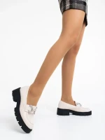 Nanette világos bézs, női félcipő, ökológiai bőrből