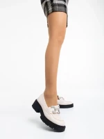 Nanette világos bézs, női félcipő, ökológiai bőrből