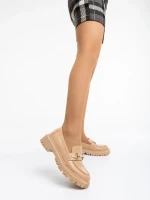 Gaja sötét bézs női félcipő ökológiai bőrből