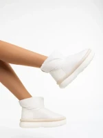 Leola bézs, női csizma, ökológiai bőrből és textil anyagból