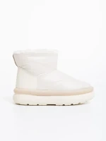 Leola bézs, női csizma, ökológiai bőrből és textil anyagból